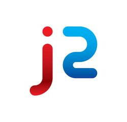 j2 logo initial blue and red 
