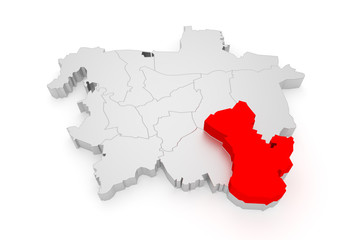 Kirchrode-Bremerode-Wülferode, Hannover Bezirke 3D