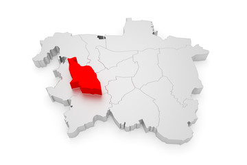 Fototapeta premium Linden-Limmer, Hannover Bezirke 3D