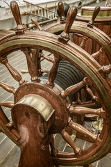 Steering wheel of a sail boat