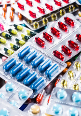 Obraz na płótnie Canvas Variety of medicines and drugs