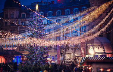 Bucharest Christmas Market, December 2015. Univeristy main city