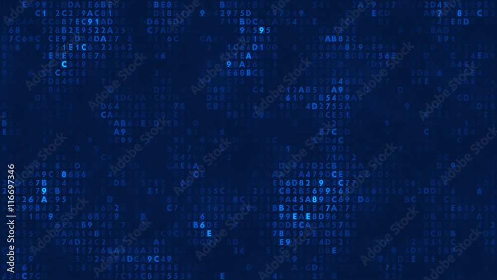 Fototapete 3d rendering abstract background with digitals. background for text.