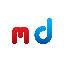 md logo initial blue and red 
