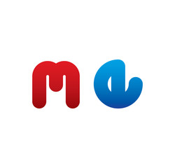 me logo initial blue and red 