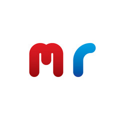 mr logo initial blue and red 