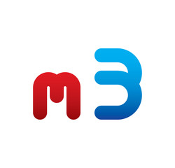 Obraz premium m3 logo initial blue and red 