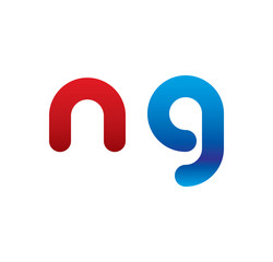 ng logo initial blue and red 