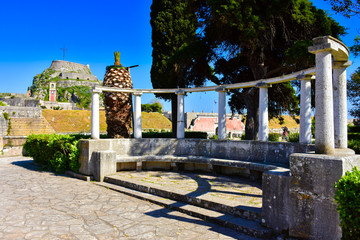 The old venetian citadel in Corfu town, old Kerykra
