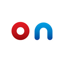 on logo initial blue and red 