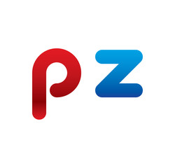 pz logo initial blue and red 