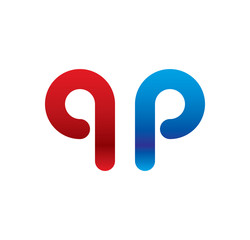 qp logo initial blue and red 