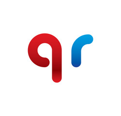 qr logo initial blue and red 