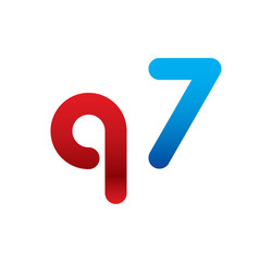 q7 logo initial blue and red 