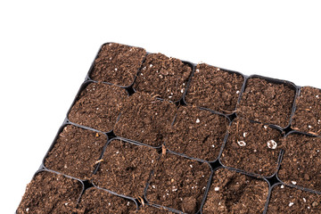 Dark Soil isolated on White Background.