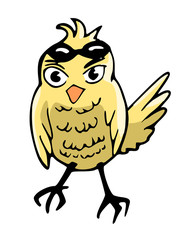 Coole kanarie met zonnebril