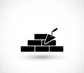 Brick wall icon vector