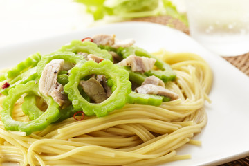 ゴーヤのパスタ