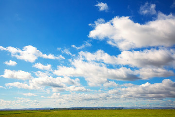 summer field cloudscape