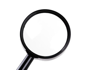 Magnifying glass isolated on white background