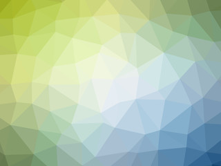Fototapeta na wymiar Abstract green blue white gradient low polygon shaped background
