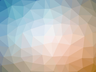 Abstract orange blue gradient polygon shaped background