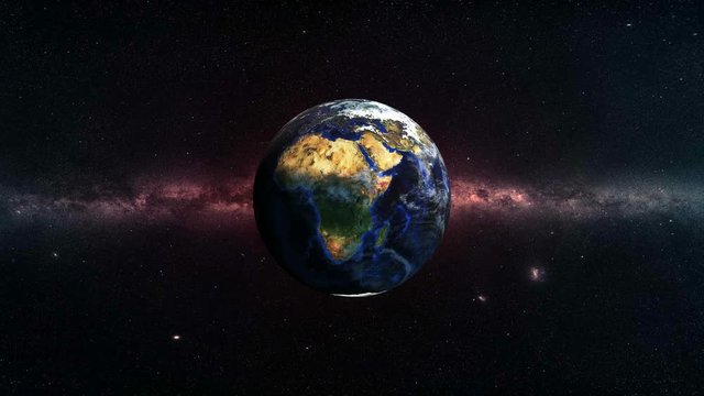 Planet Earth Rotation in Deep Space