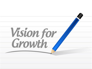 vision for growth message sign business concept