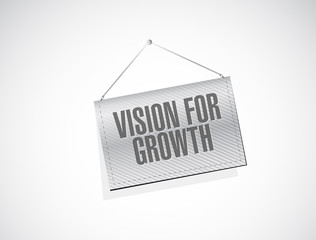 vision for growth hanging banner sign concept