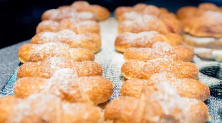 Baking croissant cookies