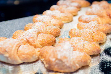 Baking croissant cookies