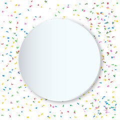Round Copy Space Confetti Party Background