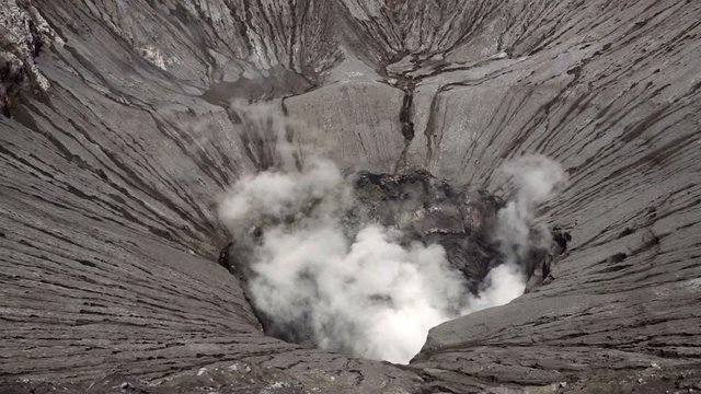 Inside of a Bromo volcano crater, Java island, Indonesia