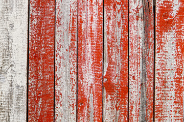 wood in patterns and painted