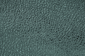 Green leather texture or leather background for design with copy space for text or image.