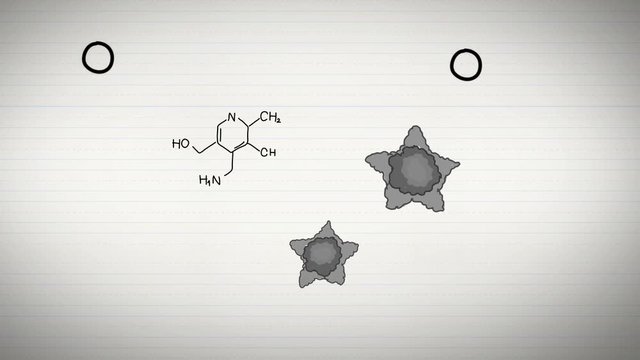 Animation of chemistry and sciences subject with laboratory test tube icon and doodle handwriting in notebook background used for education introduction 4k 