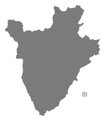 Burundi Map grey