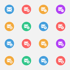 E-mail flat  icons