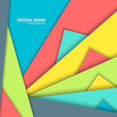 Vector material design background. Abstract creative concept layout template. For web and mobile app, paper art illustration design. style blank, poster, booklet. Motion wallpaper element. Flat ui