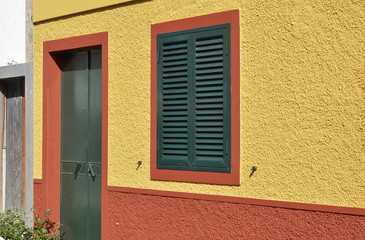 Window and door in Funchal, Madeira, Portugal