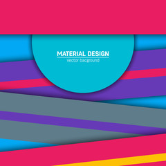 Vector material design background. Abstract creative concept layout template. For web and mobile app, paper art illustration design. style blank, poster, booklet. Motion wallpaper element. Flat ui