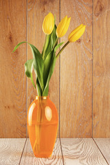 Tulip Flowers Bouquet In Vase