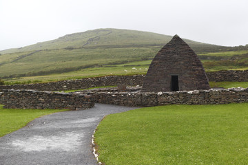 Fototapeta na wymiar Remains of 7th Century Church, Gallarus, Ireland