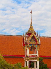 Fototapeta premium Beautiful bell tower on the territory of a Buddhist temple. Thai