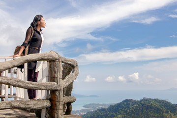 woman watching view over the sea