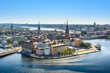 Photo sur Plexiglas Stockholm Vue sur la vieille ville ou Gamla Stan à Stockholm, Suède