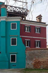 Fototapeta na wymiar Colorful buildings in Burano