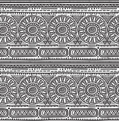 Vector seamless pattern for tribal design. Ethnic motif.