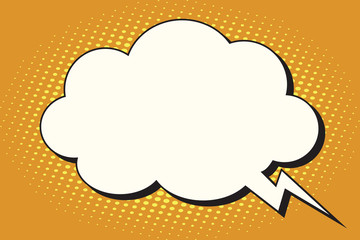 Comic bubble cloud form