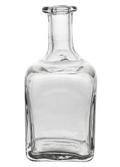Beautiful glass bottle with curved edges